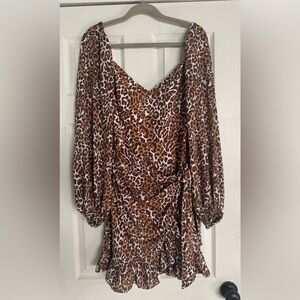 Lilly Pulitzer Leopard Print Long Sleeve mini Dress